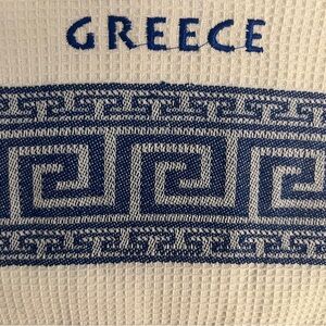 NWT Greece Cat Blue & White Kitchen Towel